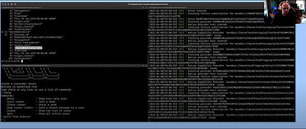 ターミナルを使ってメッセージ送信を確認