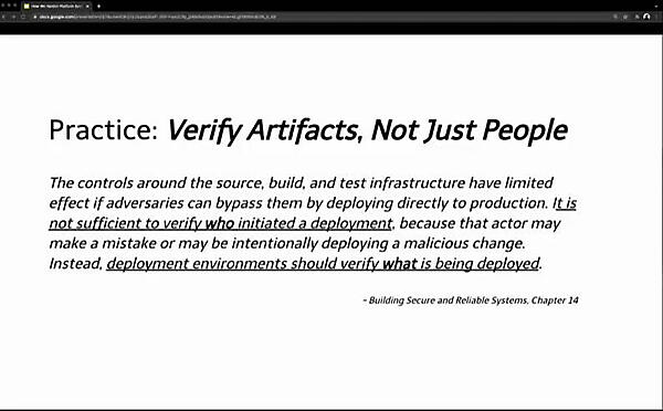ユーザーアカウントの管理だけではなく成果物の検証が必要