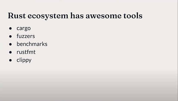 Rustのエコシステムには良質なツールがあることを紹介