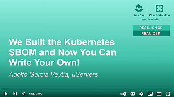 「我々はK8sのSBOMを実装した。次はあなたの番だ」という意味のタイトル