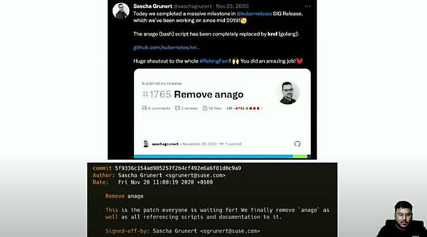 anagoがビルドプロセスから完全に排除されたことを知らせるPRの一部