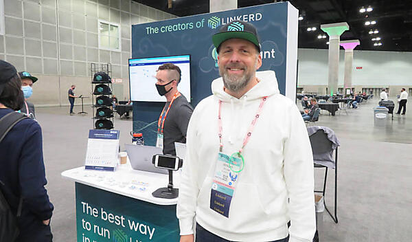 BuoyantのブースにいたCEOのWilliam Morgan氏