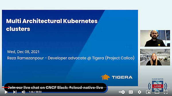 プレゼンテーションのタイトルは「Multi Architectural Kubernetes Cluster」