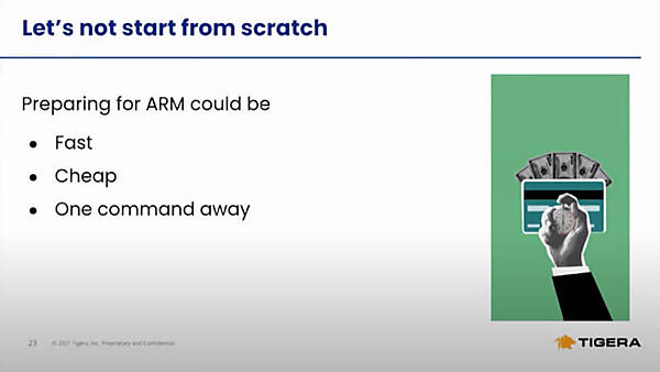 IntelからARMに変えるためのコストはさほど大きくないと説明