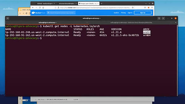 デモアプリをARMで実行するように構成するデモ