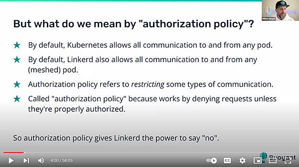 デフォルトではKubernetesもLinkerdも全てのPodと制限無く通信が可能