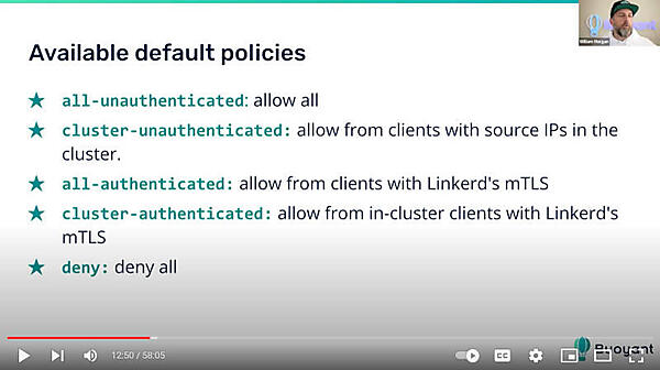 デフォルトポリシーの説明