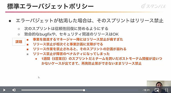 エラーバジェットの運用にも問題点が明らかに