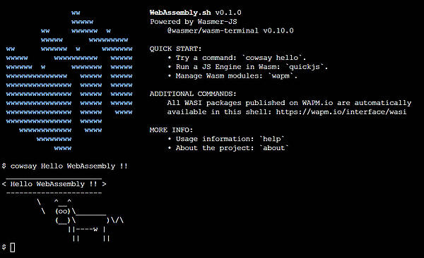 webassembly.shのスクリーンショット