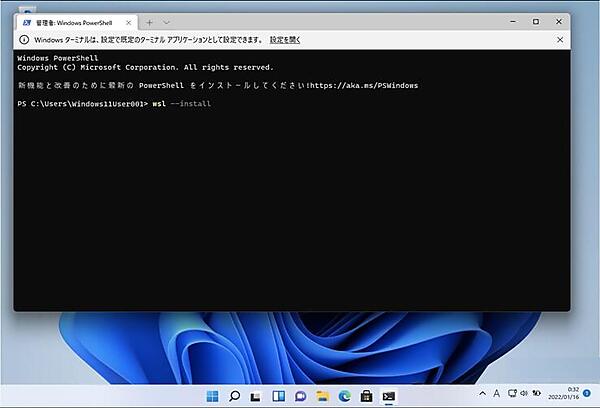 インストールコマンド入力