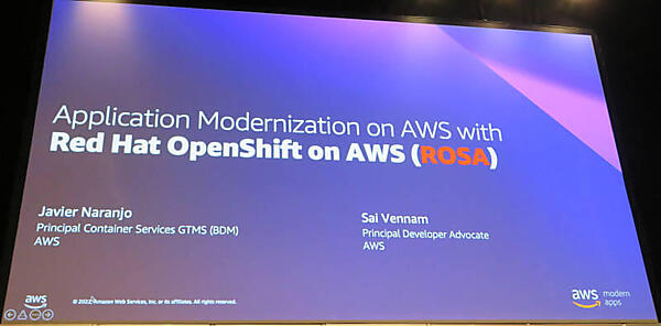 AWSとOpenShiftの解説を行うのはAWSのプリンシパルエンジニア