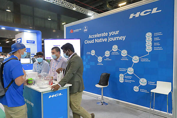 Cloud Foundryからの移行サービスを紹介したHCLのブース