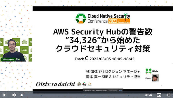 セッションを担当するのは2人のSREチームのエンジニア