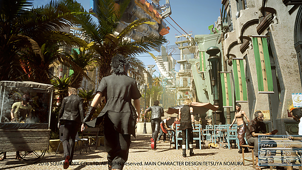 「FINAL FANTASY XV」では活気のある街と住人の中を主人公と仲間が駆け抜けていく