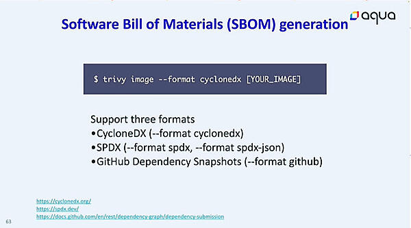 TrivyはSBoMにも対応