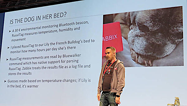 フレンチブルドッグの寝床の温度を監視