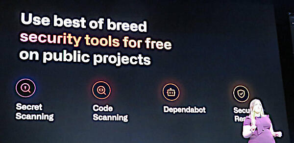 セキュリティ関連のトピックを発表するBrittany O'Shea氏