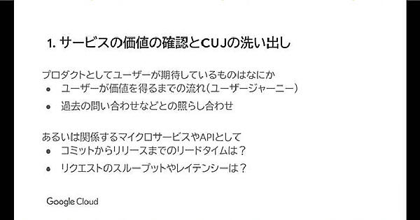 CUJの洗い出しと目標値の設定