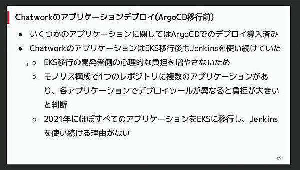 アプリケーションのデプロイにはJenkins、移行後はArgo CD