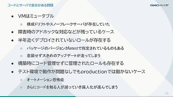 構成情報と実際のサーバーで差分がある問題の紹介