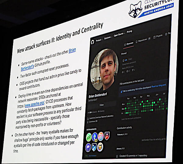 Brian Behlendorfと同姓同名のアカウントを使って攻撃？