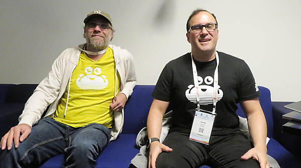 インタビューに応えるKowall氏（右）とBlanc氏（左）