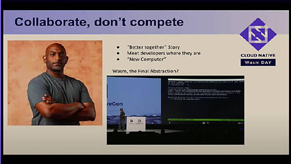 Kelsey Hightower氏のオープニングを受けて協力することを訴える