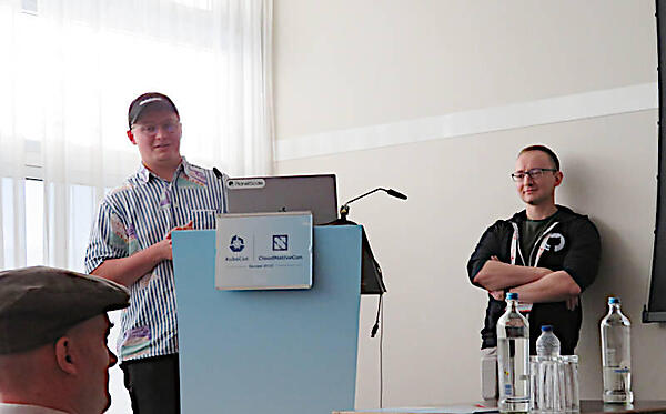 セッションを行うPoinsard氏（左）とSchreiber氏（右）