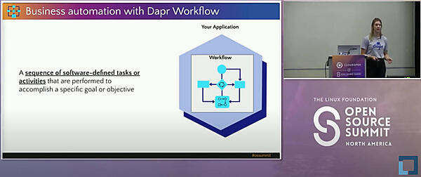 ワークフローの定義を紹介するRoden氏