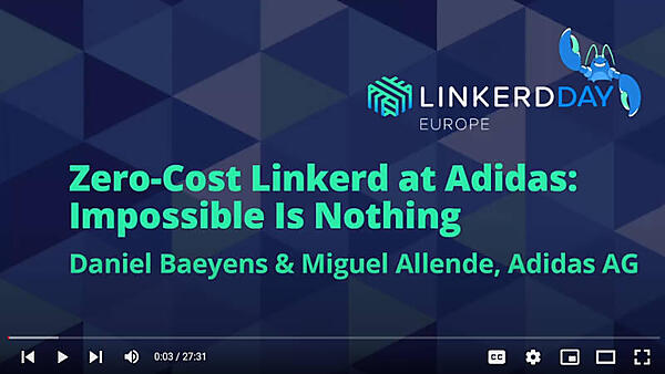 Linkerd Dayでアディダスのユースケースを解説するセッション