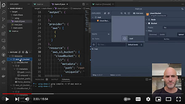 AWSのS3バケット用の構成情報が生成されていることがわかる