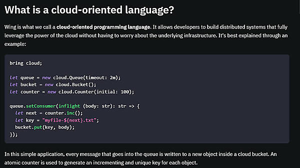「bring cloud;」から始まるコードサンプル