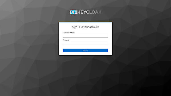 図3：Keycloakのログイン画面