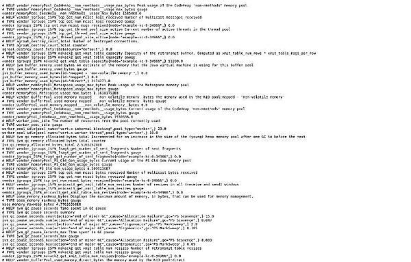 図20：取得されたメトリクス