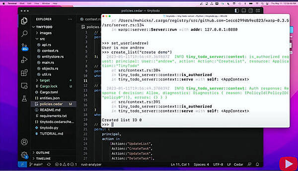 コマンドをクライアントからサーバーに送ることでアクセスの可否を見せる