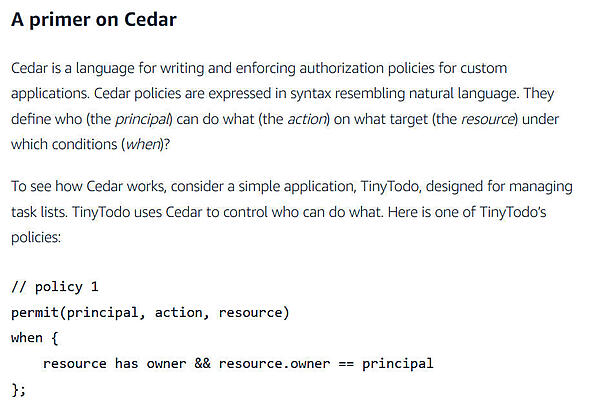 Cedarの言語の基本構造