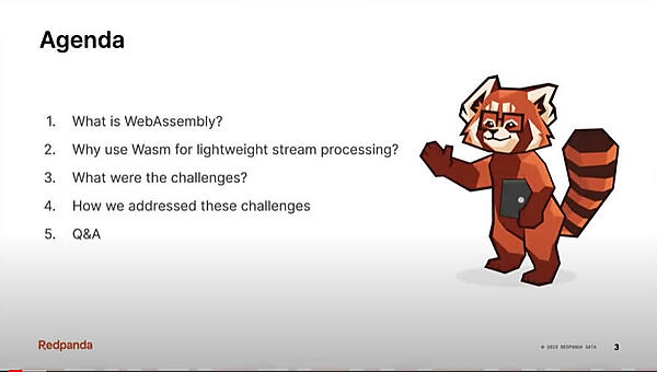 セッションのアジェンダ