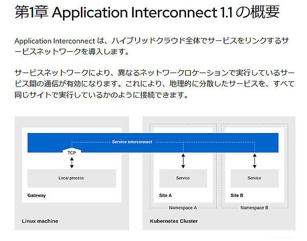 日本語サイトではまだApplication Interconnectのまま