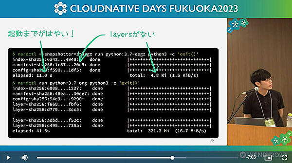 コンテナのレイヤーを遅延してロードすることで起動を高速にするLazy Pulling