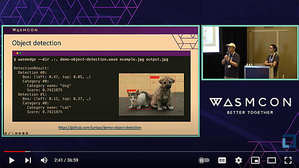 猫と犬を認識するアプリケーションWasmEdgeをランタイムとして実行