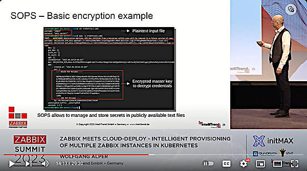 暗号化のサンプルを紹介。平文のクレデンシャルが暗号化されている