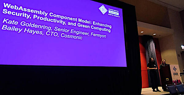 プレゼンテーションを行うGoldenring氏（左）とHayes氏（右）