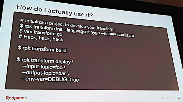 ターミナルからRedpandaのプログラムを利用する例