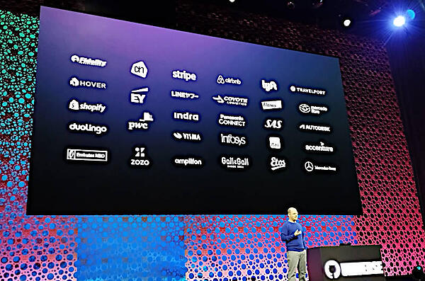 Copilotを使っているユーザーのロゴ。LINEヤフー、Panasonic、アクセンチュア等