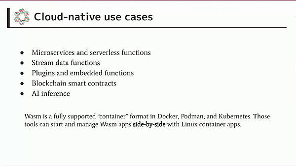 Wasmの広範なユースケースから本セッションではAIの推論に注目