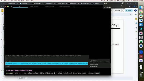 Wi-FiをオフにしたMacBookでデモを実施