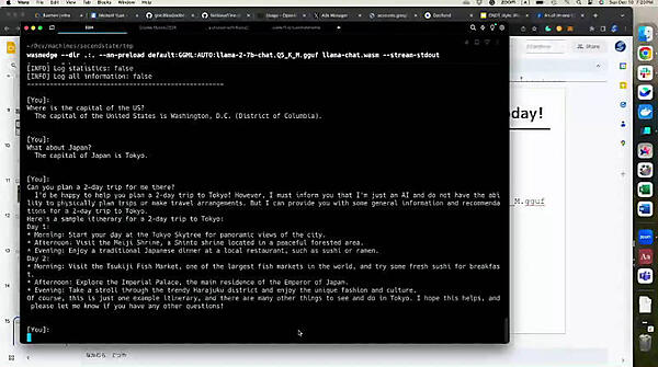 個人用のMacBookでAIが機能しているようだ