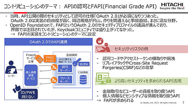 FAPIをコントリビューションのテーマに