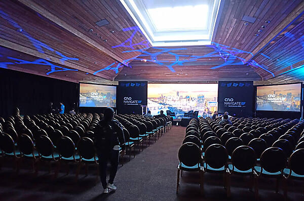 キーノートセッションが行われた最も大きな会議室。約250名程度のキャパシティか