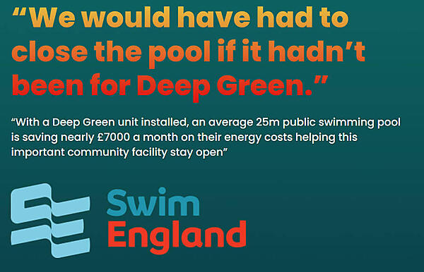 「Deep Greenがなければ多くの温水プールが存続できなかった」というコメント